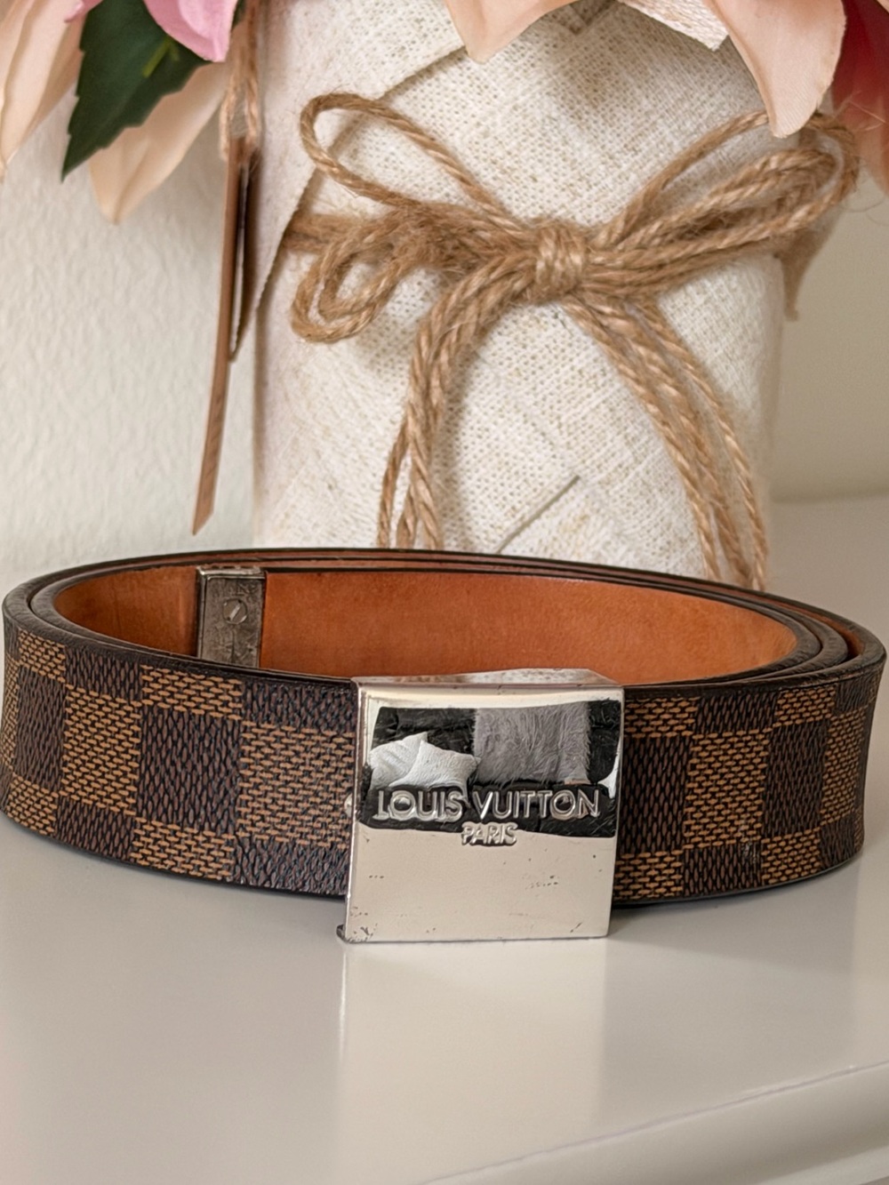 Authentic LOUIS VUITTON Damier Ebene Belt - Picture 16 of 16